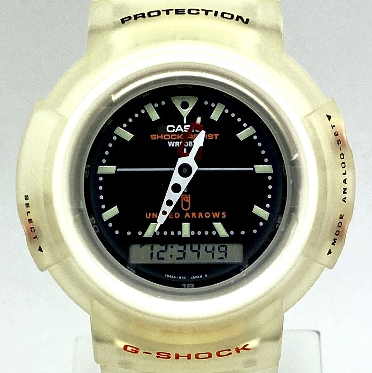 G-SHOCK ジーショック AW-500BUA-1E ユナイテッドアローズ 別注 第2弾 コラボモデル スケルトン オレンジ 1996年10月発売