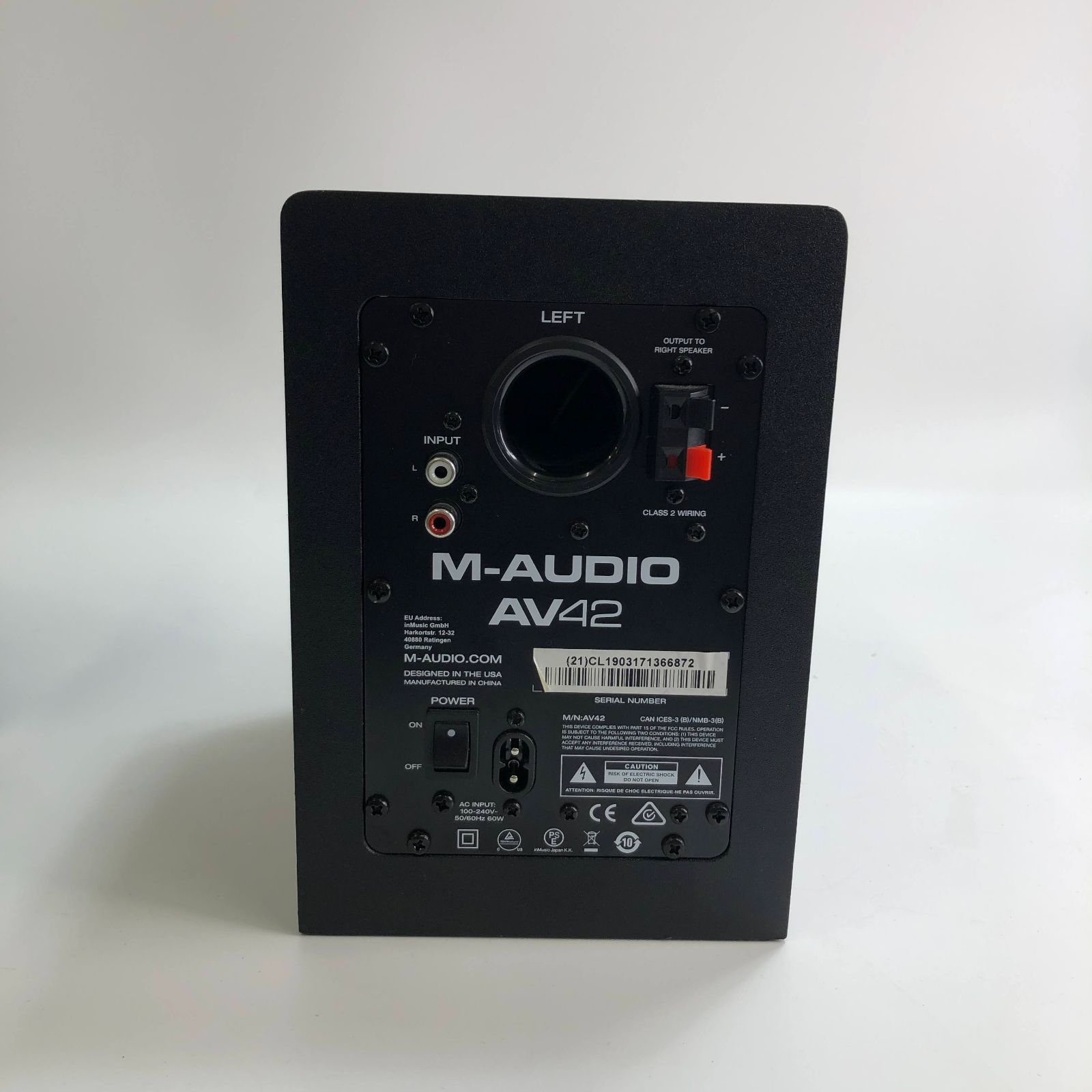 M-Audio アクティブスピーカー・システム 20W 4インチ AV42 - メルカリ