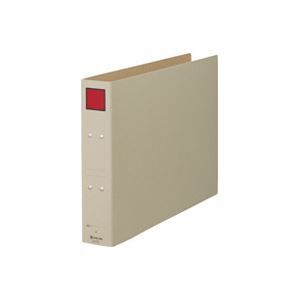 （まとめ）キングジム 保存ファイル 5305E A3E 50mm 灰／赤 【×6