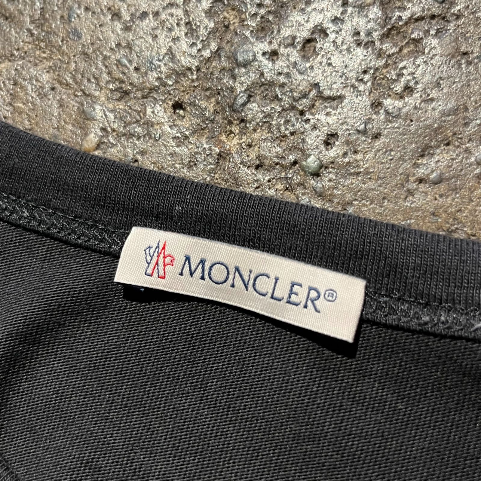 MONCLER 21ss MAGLIA T-SHIRT モンクレール フロッキープリント ロゴ
