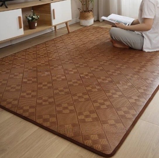 藤編みの涼しい座敷畳 リビング ベッドルーム ベランダ ベッドサイド用の夏の天地敷120 180