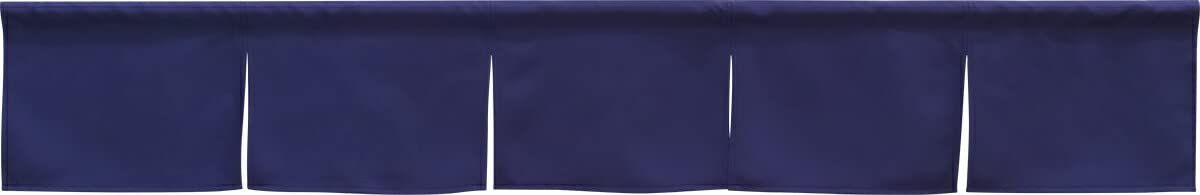 のれん工房 のれん 防炎 店舗用 飲食店 5つ割れ 幅175×丈30cm 無地 暖簾 カウンターのれん ダークブルー 全14色 11802 [ダークブルー] [丈30 cm x 幅175 cm (1枚組)]