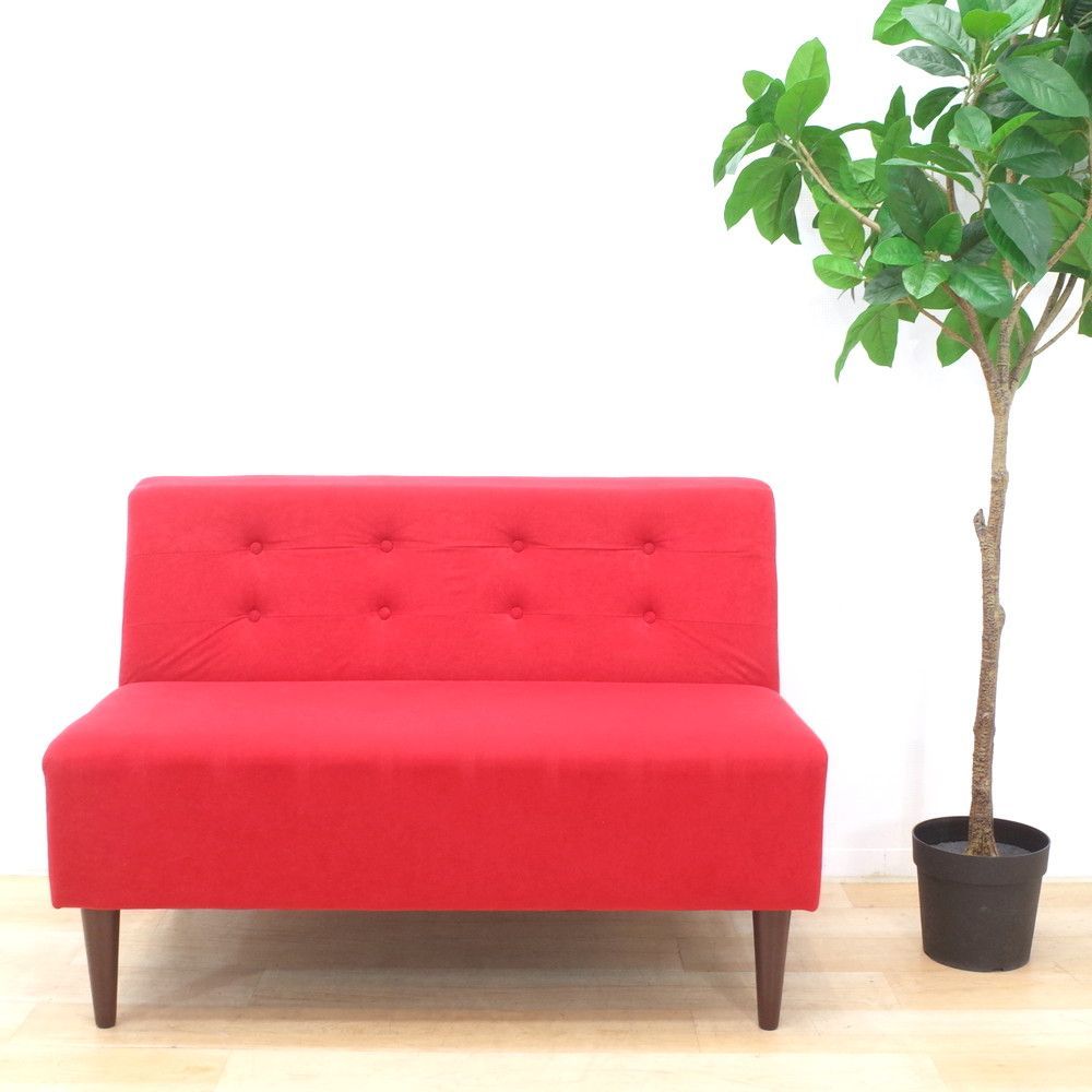 2人掛けソファ】arne LUNCHシリーズ 赤レッド【幅113cm】 2人掛け