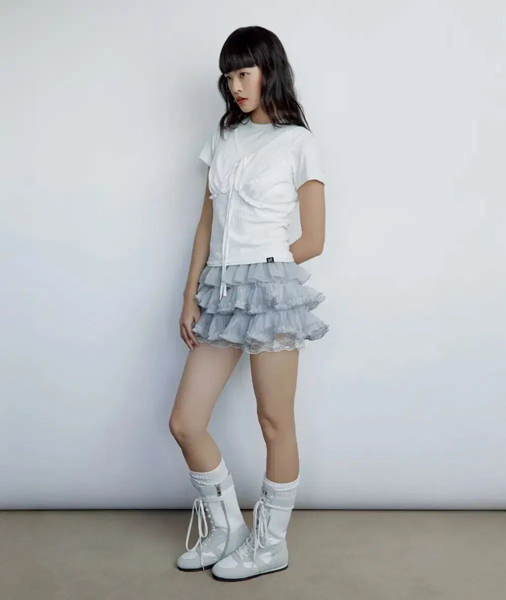 スカート グレー