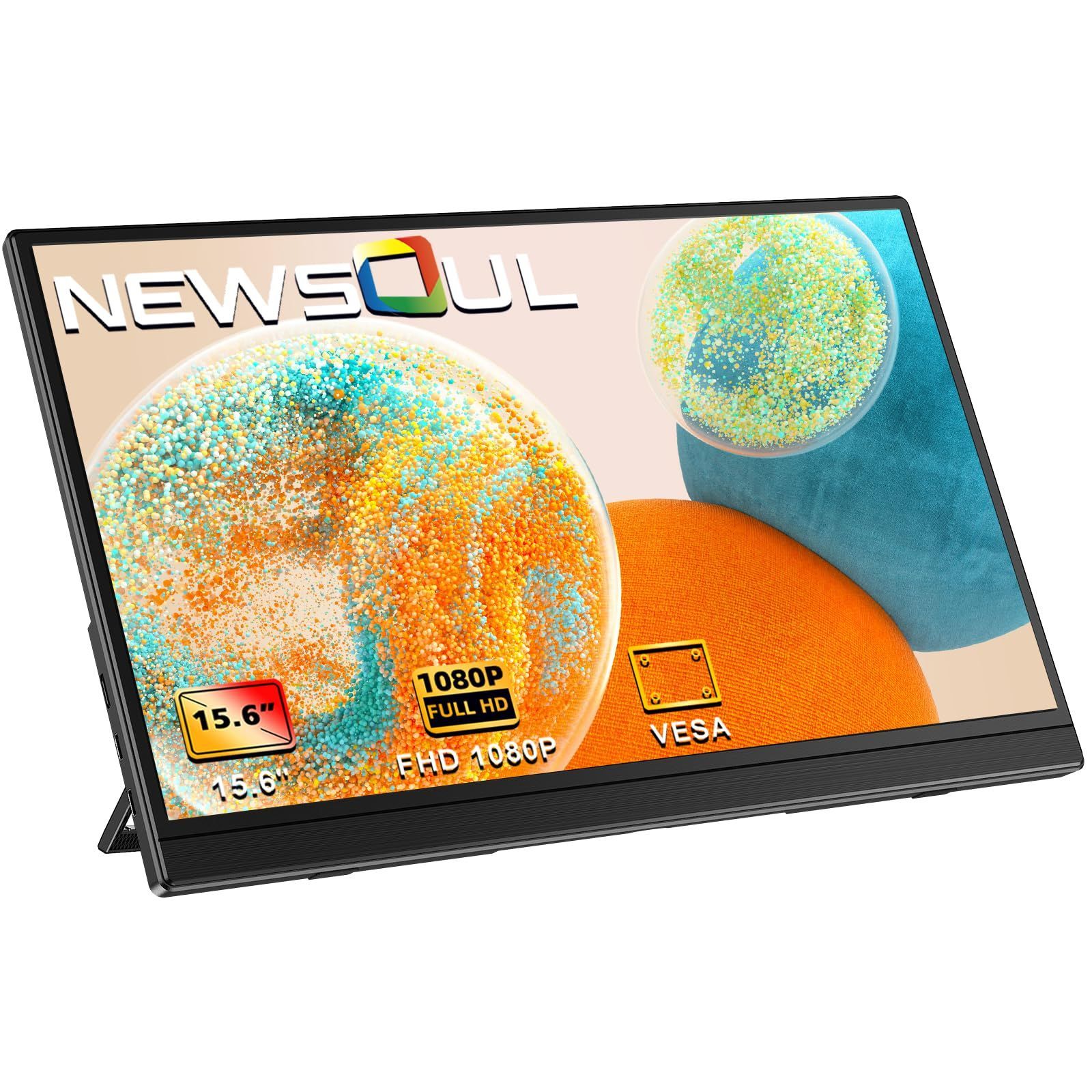 Newsoul モバイルモニター 15.6インチ モバイルディスプレイ 自立型