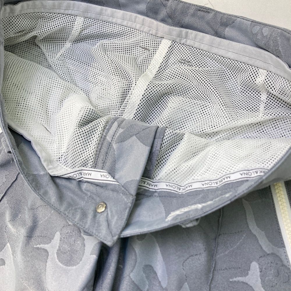 MARK & LONA スカル柄パンツ グレー