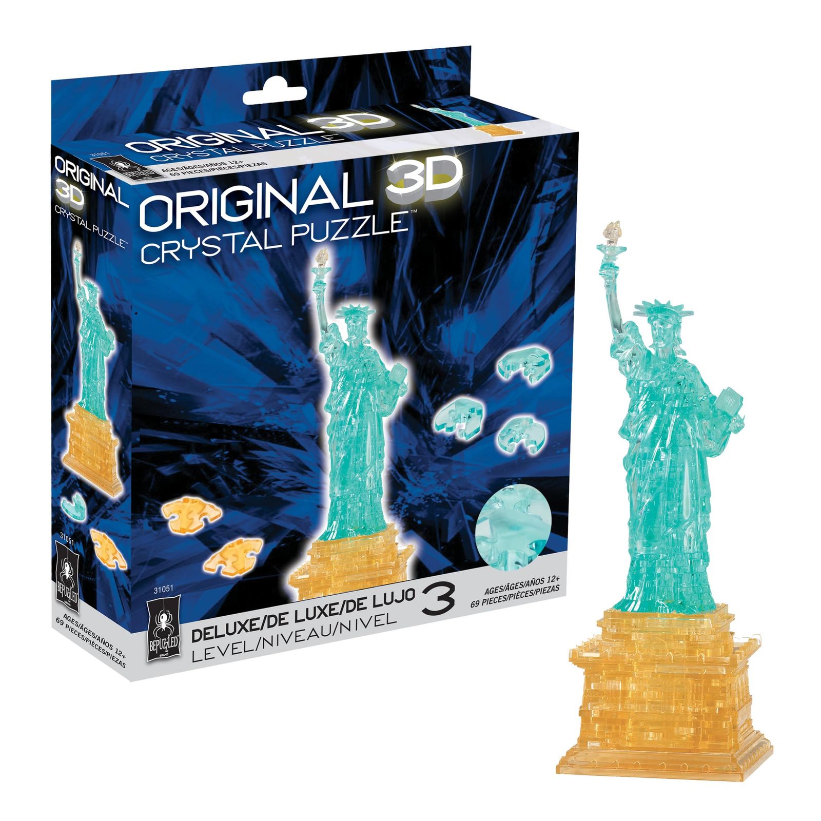3D Crystal Puzzle - Statue of Liberty: 69 Pcs 