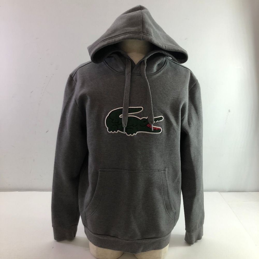 04w2895∞※【中古】 LACOSTE ラコステ プルオーバー パーカー SH0125L グレー 175/92A US M 【八王子店】