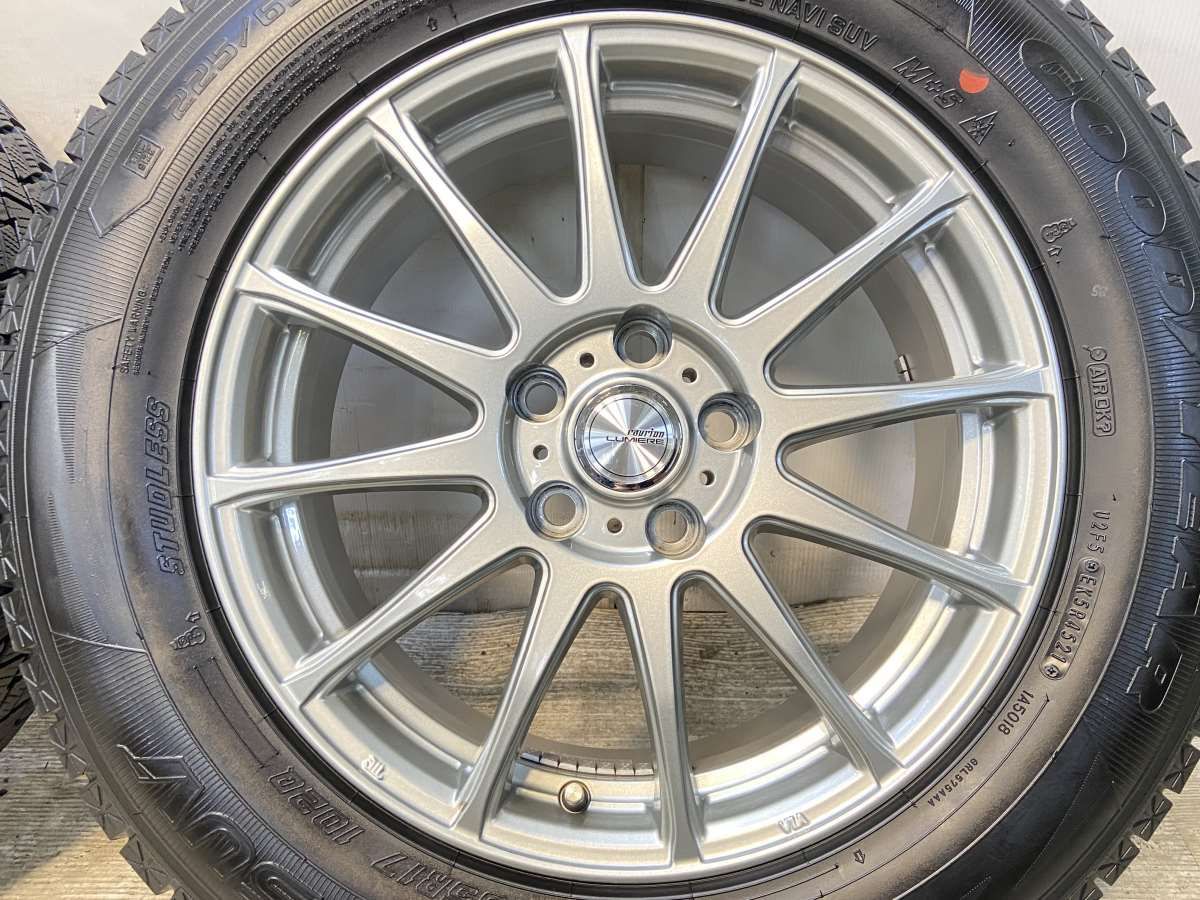 225|65R17 グッドイヤー アイスナビ SUV ラブリオン ルミエール 17x7.0 38 114.3-5穴 タイヤ スタッドレスタイヤ ホイールセット 4本セット w17250929142 FFCRYSTALESIA_COM