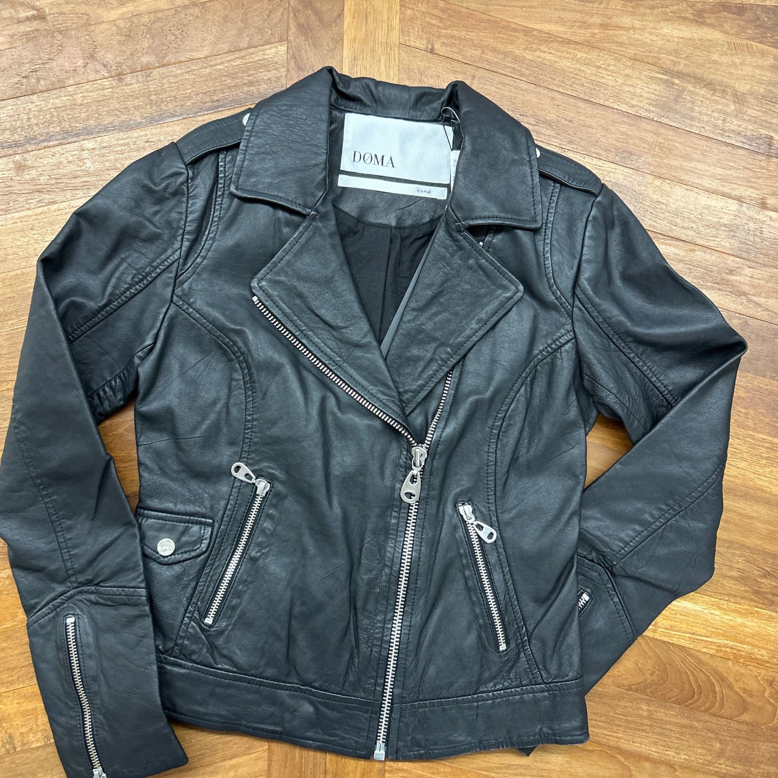美品・未使用】DOMA(ドマ）ライダースジャケット レザー ブラック 