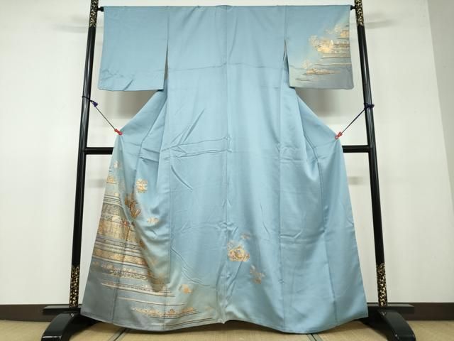平和屋着物▽訪問着 花鳥楽器文 金彩 正絹 逸品 DAAV4752ud