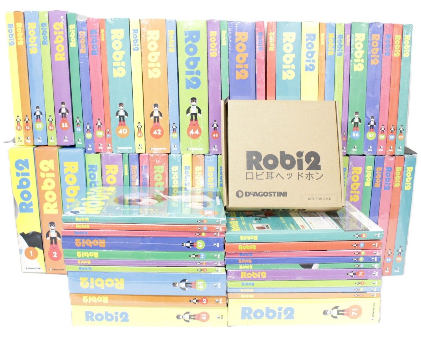 未組立 デアゴスティーニ ロビ 2 1-80巻セット ヘッドホン 付き ロボット フィギュア IT16L50DEJR4 -D-B58-byebye