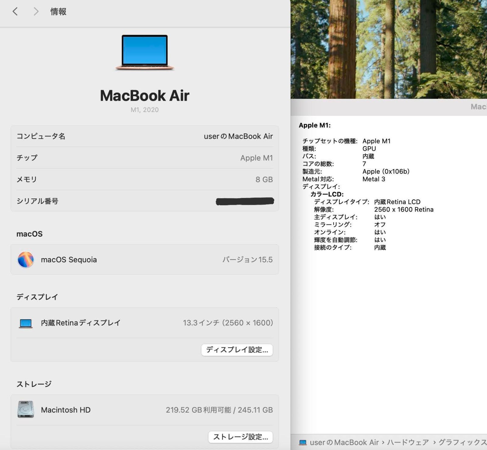 バッテリー最大容量100%」MacBook Air M1 8GB 256GB 【公式通販】