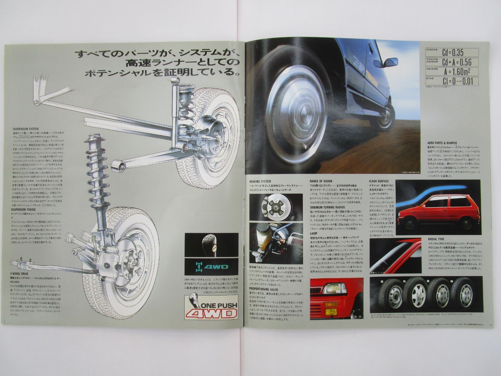 2代目 アルト ツインカムRS ターボSX カタログ／CA72系／1986年7月