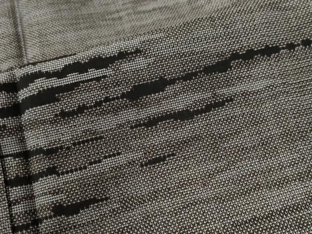 平和屋着物○本場大島紬 9マルキ 泥染め 霞文 三越扱い 反端付き 正絹