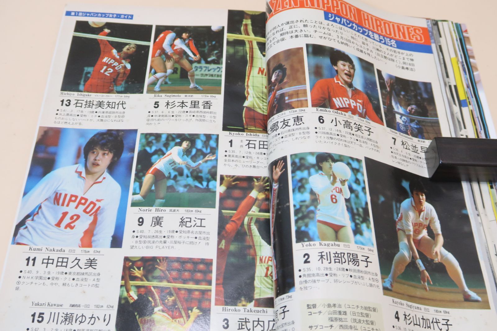 月刊バレーボール・1985年4月号/中田久美19歳・石田京子24歳・益子直美