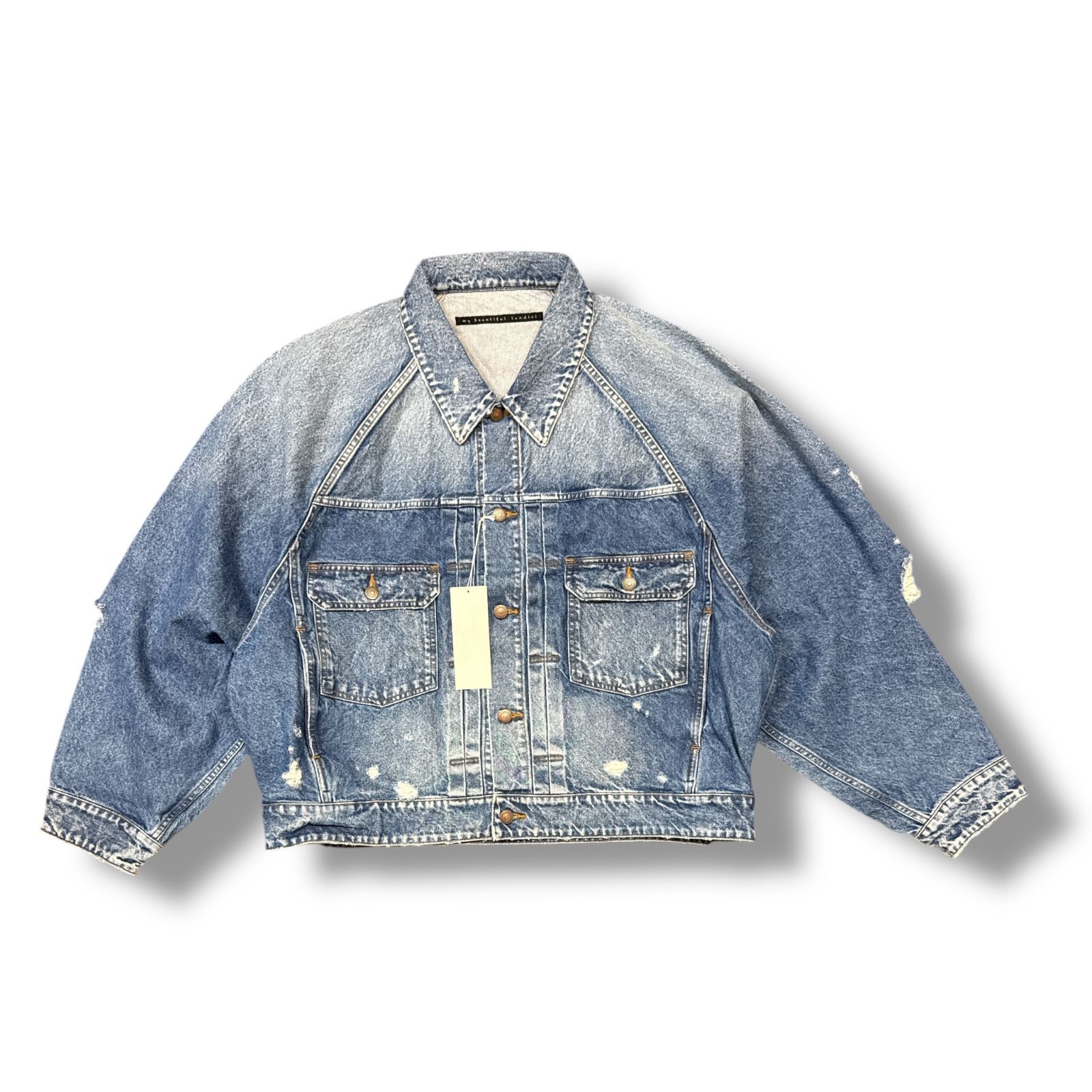 参考上代69300円 未使用品 my beautiful landlet 24SS DENIM JACKET 