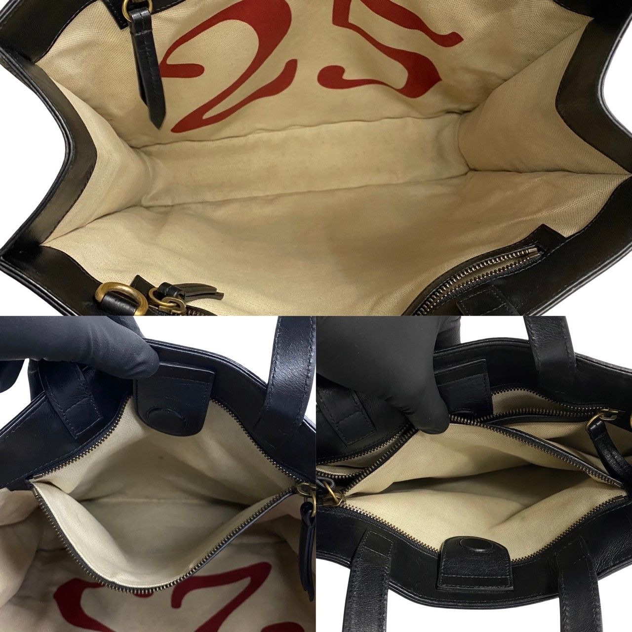 極 美品 GUCCI グッチ GGモノグラム アニマリエ ビー 蜂 レザー