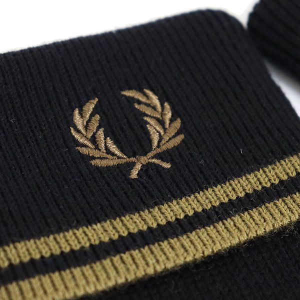 FRED PERRY フレッドペリー C9151 Twin Tipped Merino Wool Gloves ウール グローブ S77 BLACK|SHADEDSTONE FP556 L WWW_OLIVIERBERNSTEIN_COM
