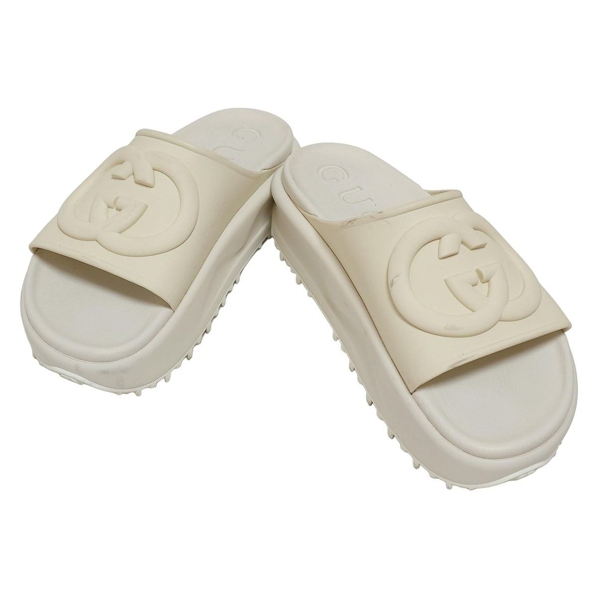 GUCCI(グッチ) サンダル 37 レディース - 692845 アイボリー