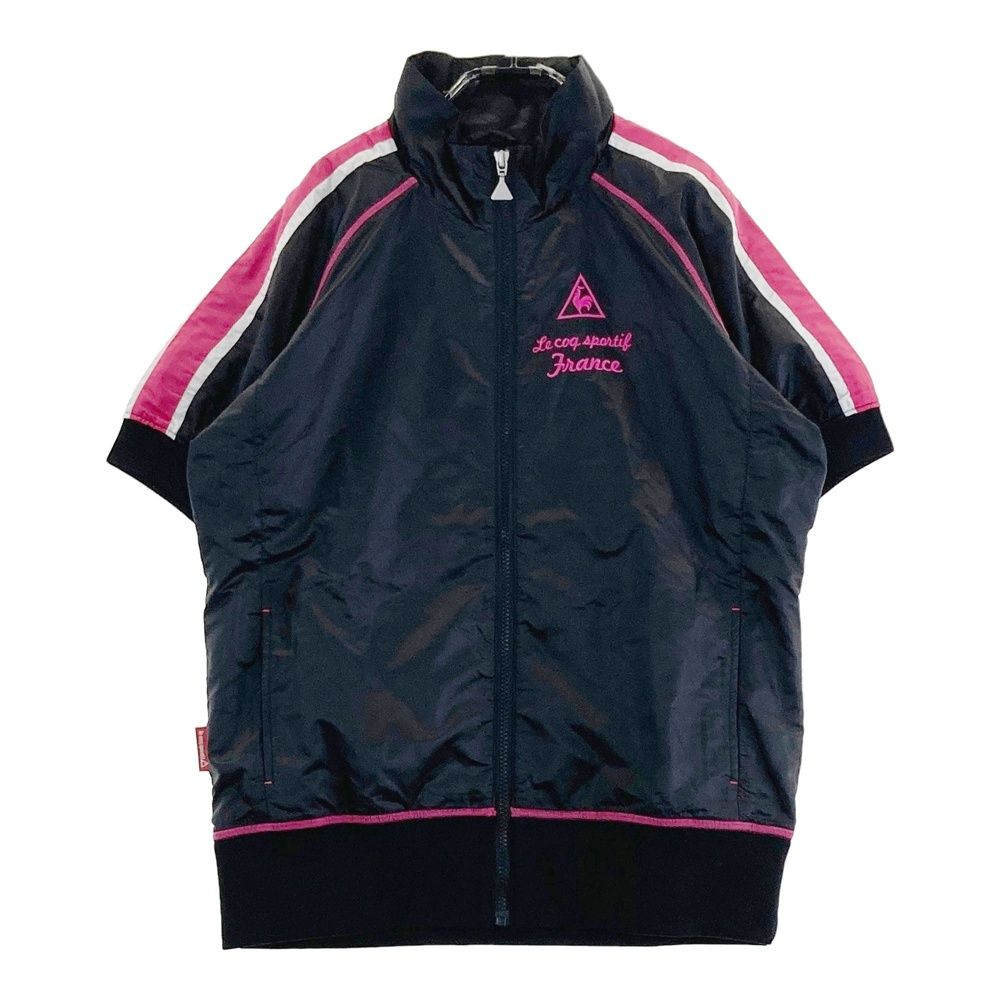 サイズ：LL LE COQ GOLF ルコックゴルフ  2WAY 裏メッシュ ジップジャケット ストライプ柄 オレンジ系 [240101445221] ゴルフウェア メンズ ストスト LE COQ GOLF ルコックゴルフ 2WAY 裏メッシュ ジップジャケット