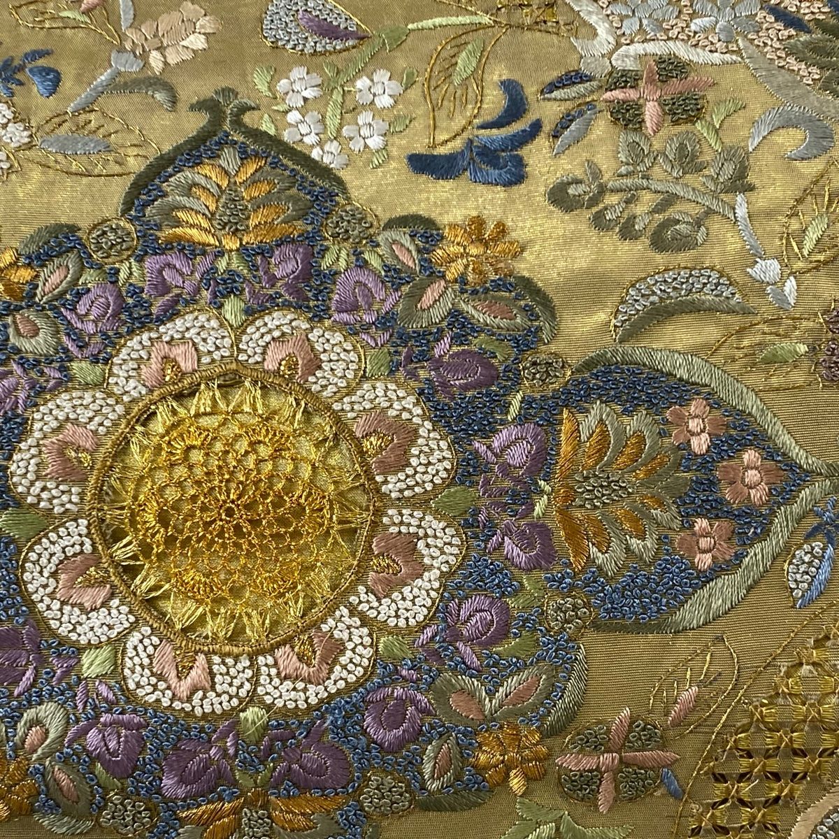 Ay147　豪華刺繍　袋帯　美品　帯　フォーマル　草花　金糸　金色 Ay147 豪華刺繍 袋帯 美品 帯 フォーマル 草花 金糸 金色 - メルカリ