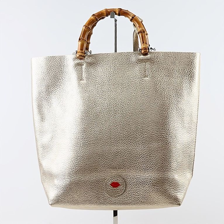 日本製品NUR （ヌール）ゴールドトートバッグ バッグ