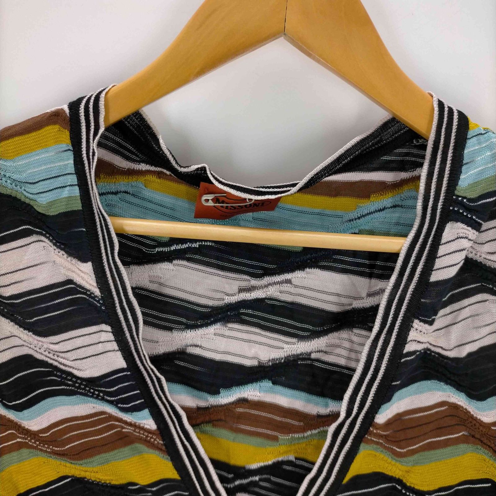 ミッソーニ MISSONI/マルチカラーニットカーディガン 40 薄手 秋物♪ やまよし様専用MISSONI マルチカラーカーディガン＆ミッソーニスポーツ