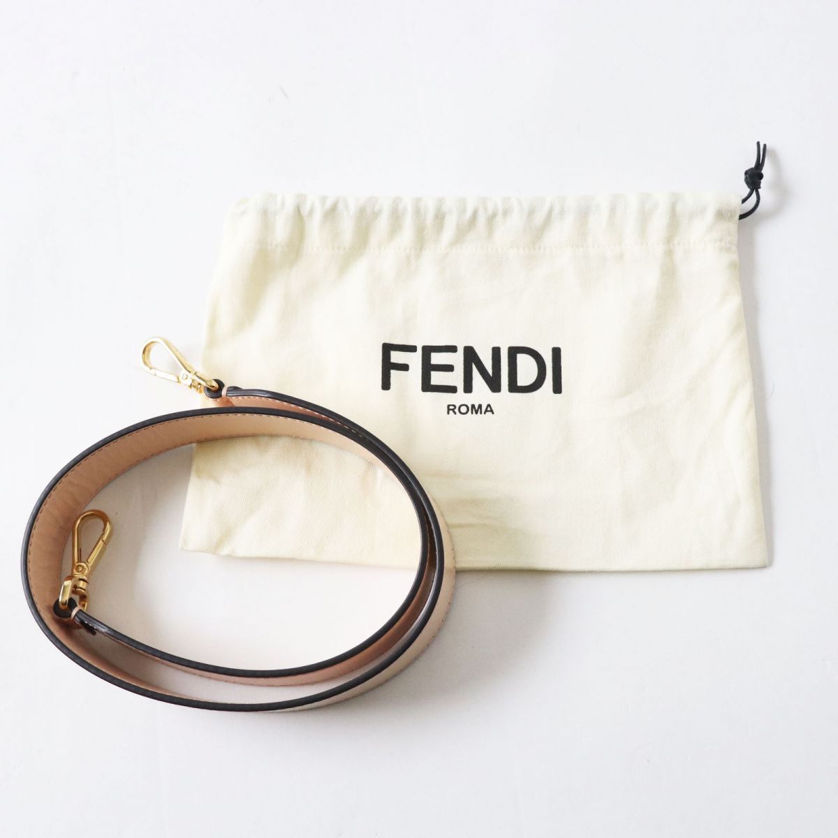 美品◎FENDI フェンディ バッグ用 ショルダーストラップ ピンク