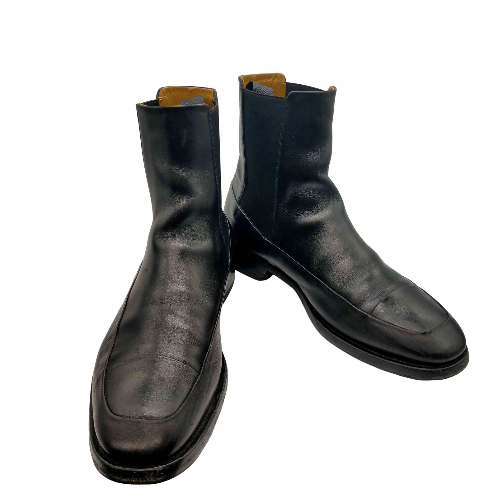 サルヴァトーレフェラガモ Salvatore Ferragamo イタリア製 ORIGINALE パンチング ガンチーニ レザー サイドゴア ブーツ メンズ 8EE