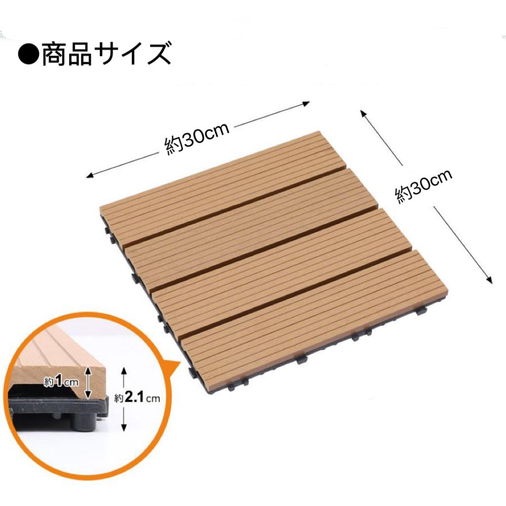 ウッドパネル ウッドタイル ウッドデッキ 人工木 樹脂 ベランダ