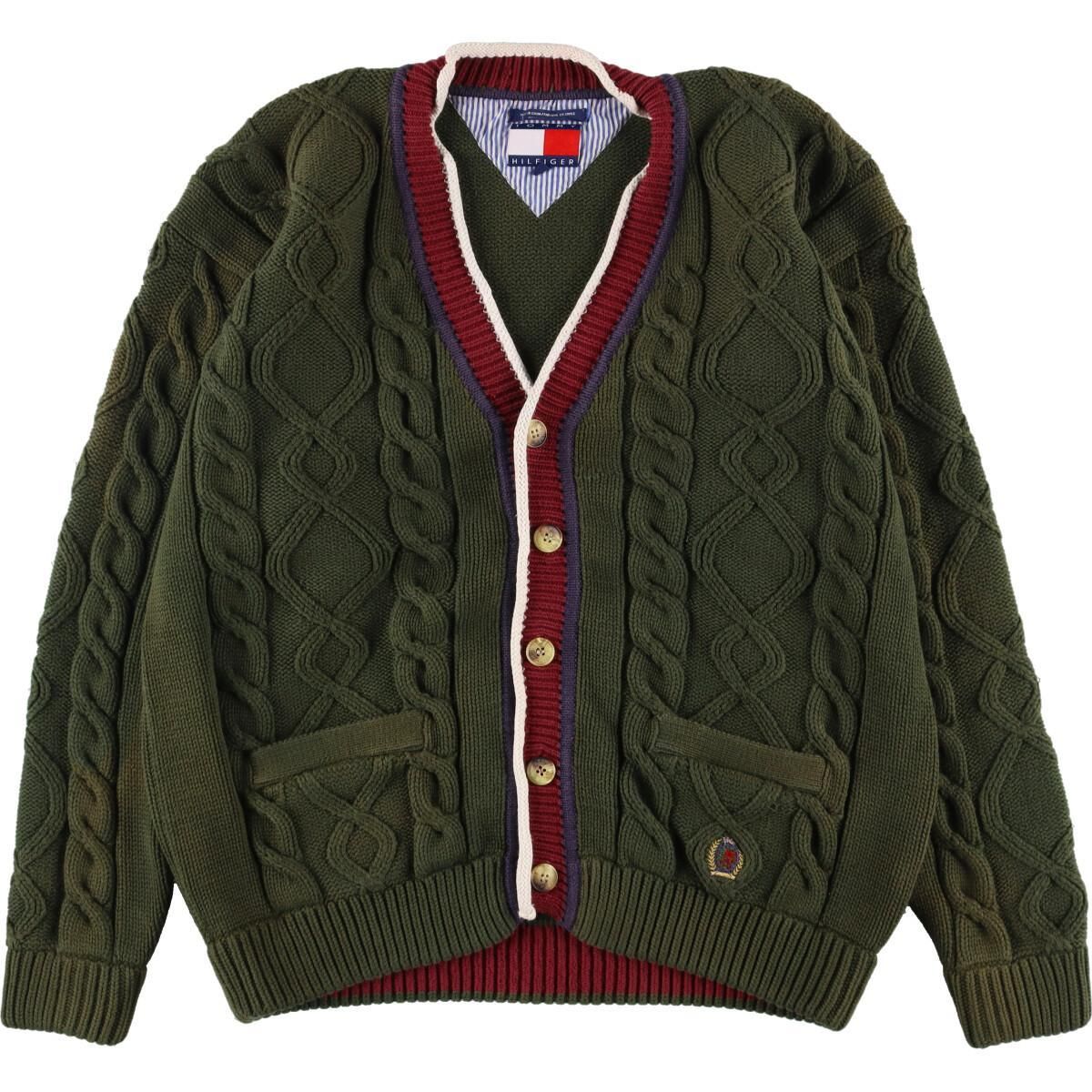 古着 90年代 トミーヒルフィガー TOMMY HILFIGER ケーブル編み 