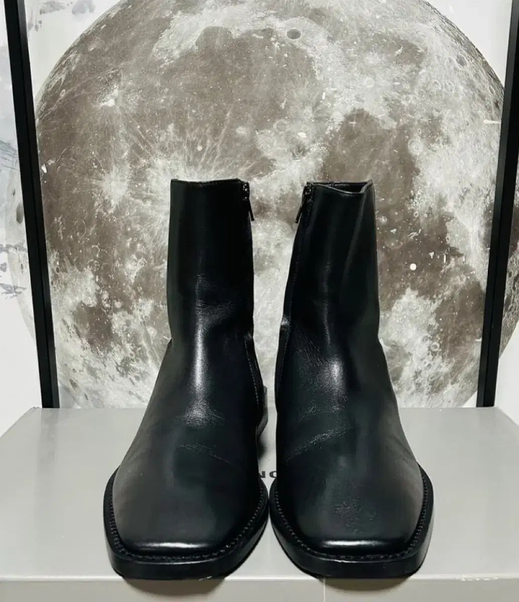 バレンシアガポインテッドショートブーツ 37黒/シューズ/ヒール/ジップ