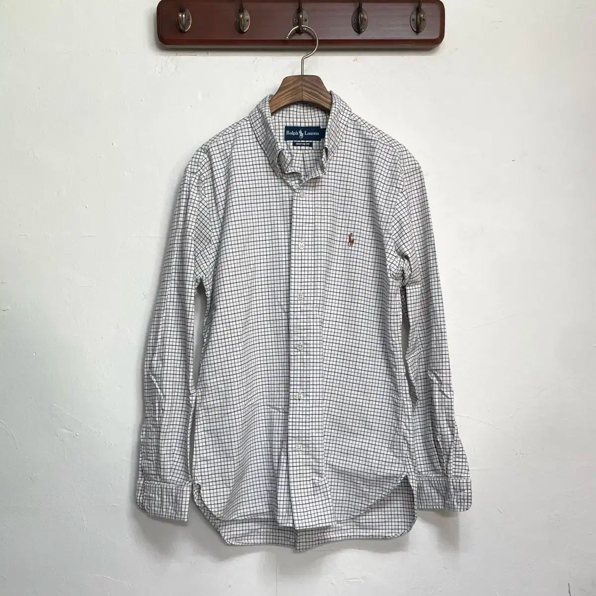 ポロ Ralph Lauren(ラルフローレン) 白 チェック オックスフォード シャツ