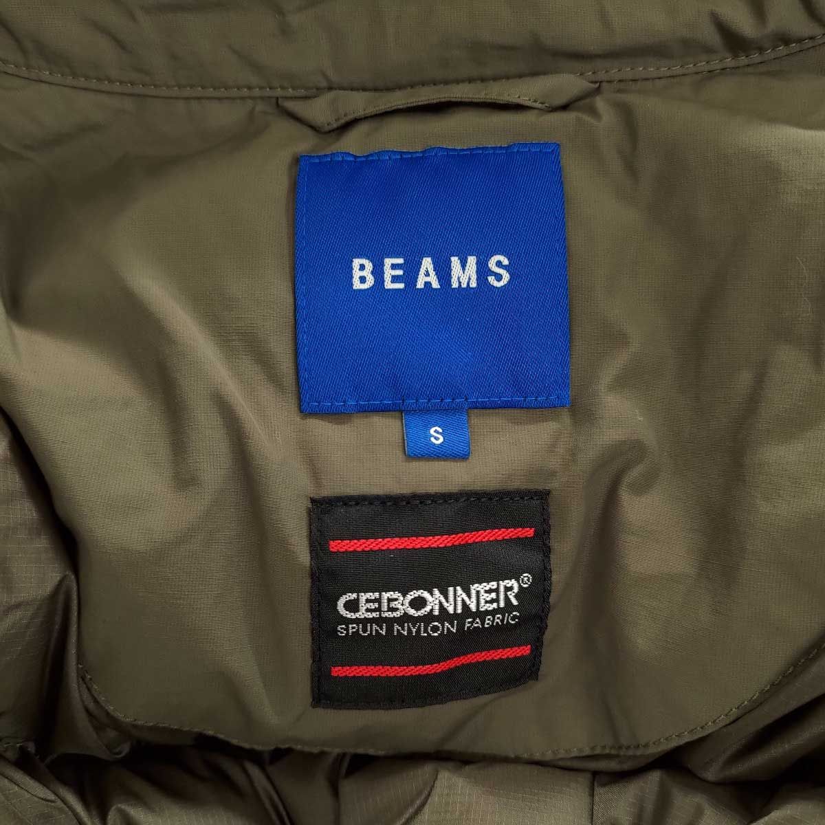ビームス CEBONNER (R) セボナー シャツカラー ダウン ブルゾン S 