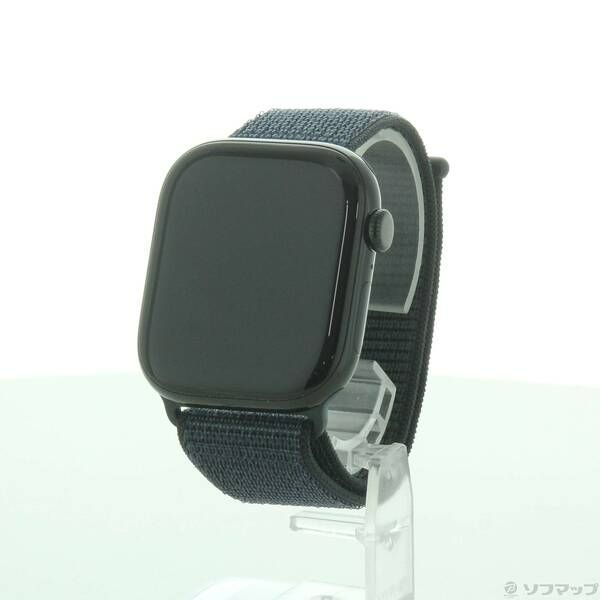 〔中古品〕Apple Watch Series 10 GPS 46mm ジェットブラックアルミニウムケース インクスポーツループ【258】
