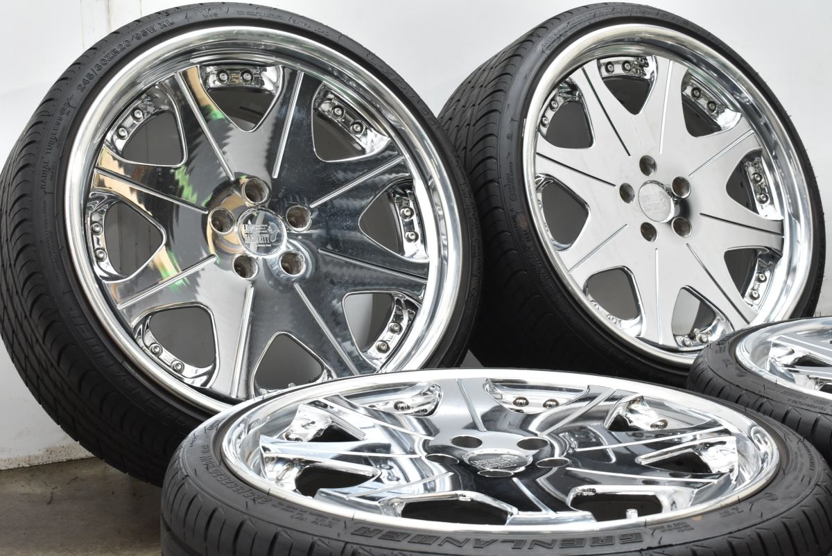 3ピース レオンハルト ヴァッフェ WAFFE 20in 8.5J 39 9.5J 38 PCD114.3 グリンランダー 225 35R20 245 30R20 レクサス GS クラウン