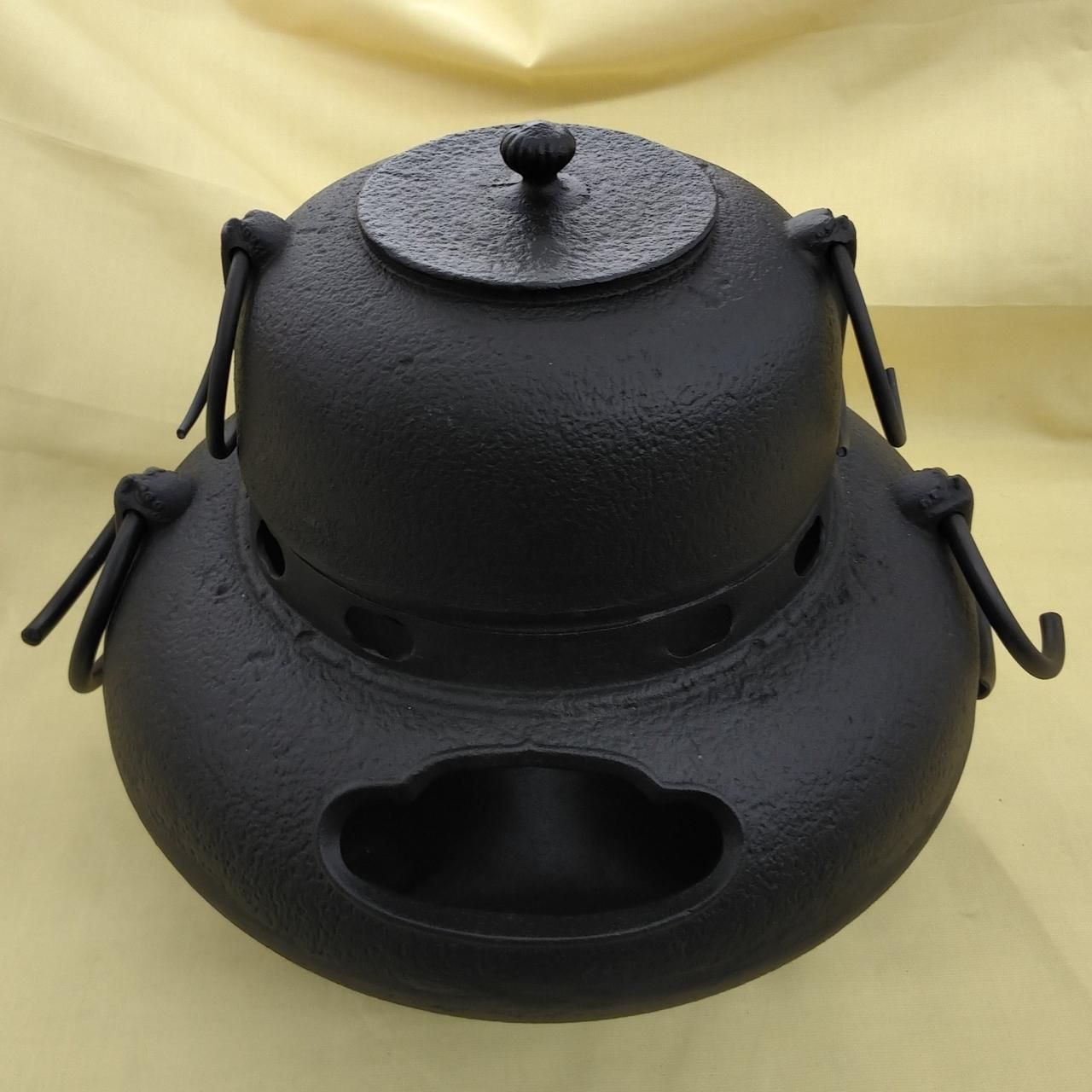 鋳吉 南部鉄器 茶の湯釜 鬼面肌 Ikichi Nambu Ironware Tea Kettle Demon Face