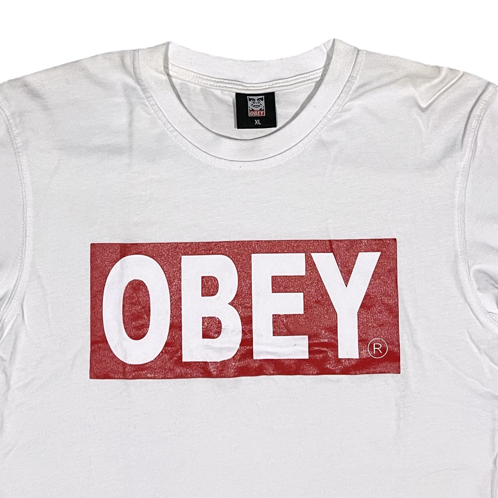 Obey オベイ ブランドロゴ 長袖 Tシャツ ホワイト - メルカリ