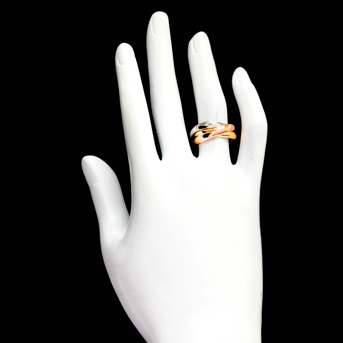 アメリCartier トリニティー　ゴールドリング 証明書付き 楽天市場】カルティエ トリニティ リング ホワイトゴールド