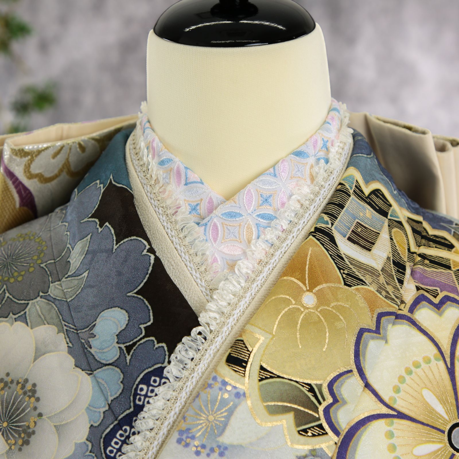 振袖フルセット 振袖セットPremium 振袖 M〜Lサイズ くすみ×桜