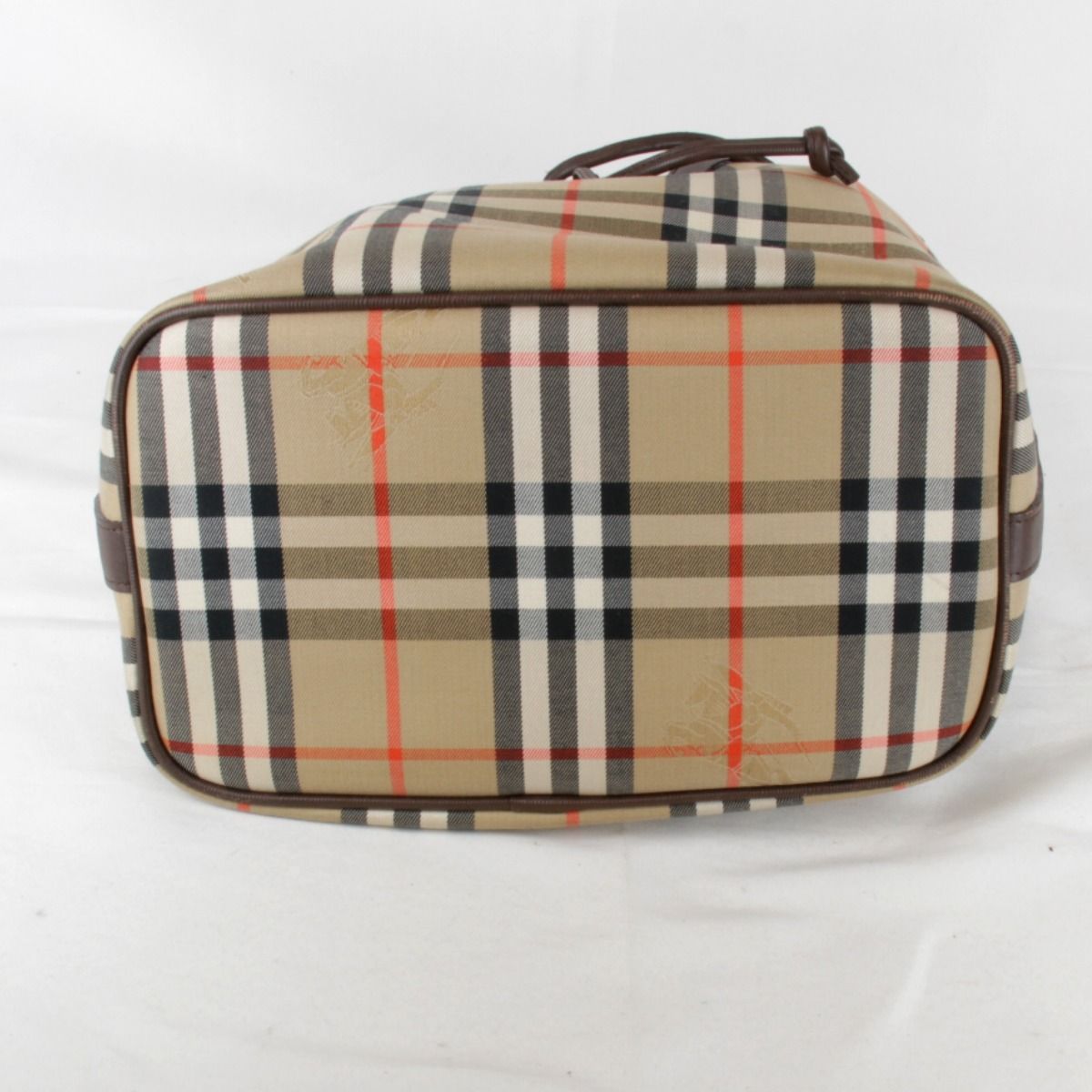Burberrys 巾着ショルダーバッグ ノバチェック シャドーホース ブラウン USED』 バーバリー 巾着 ノバチェック シャドーホース ショルダー
