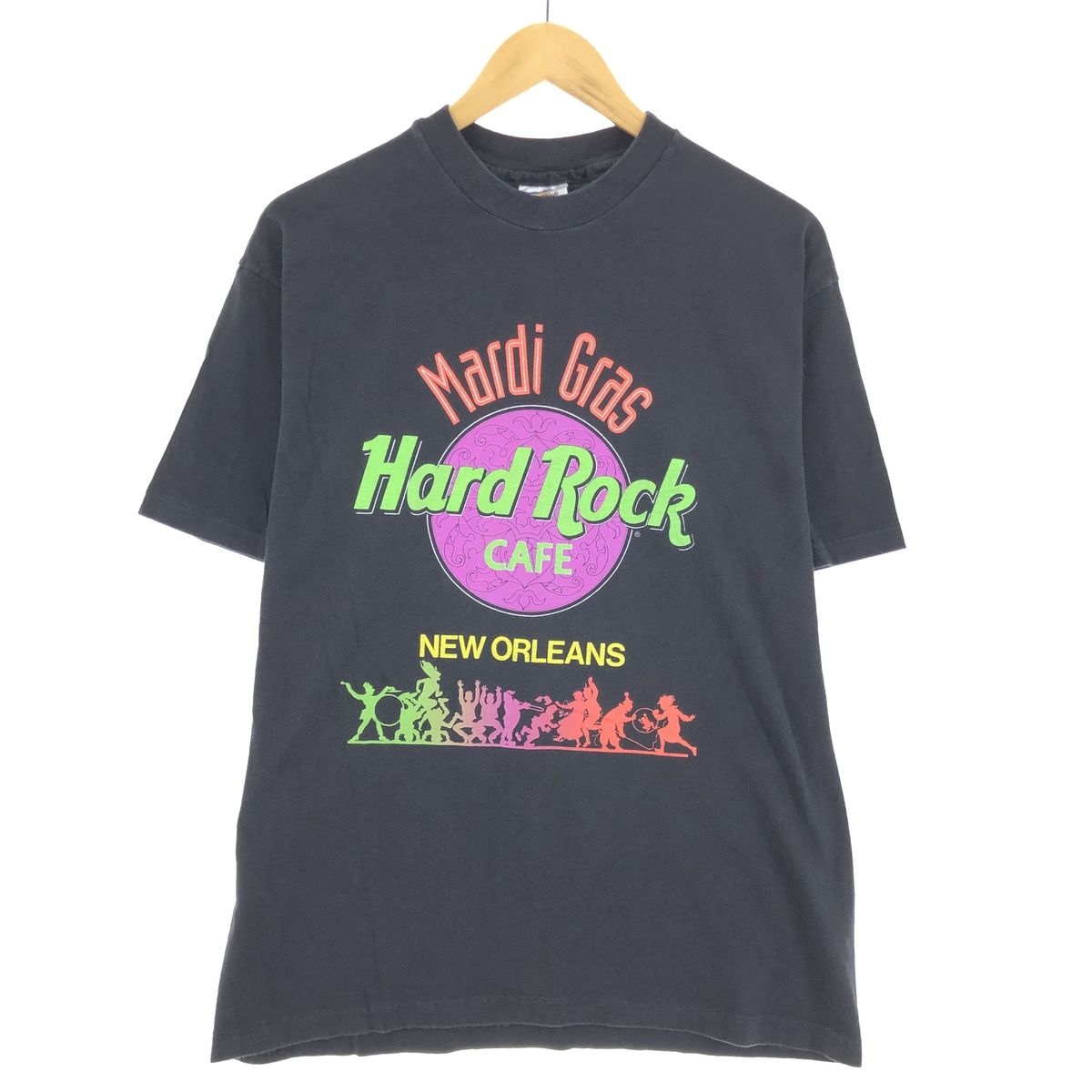 古着 90年代 ヘインズ Hanes HARD ROCK CAFE ハードロックカフェ NEW ORLEANS アドバタイジングTシャツ USA製 メンズL/eaa464155