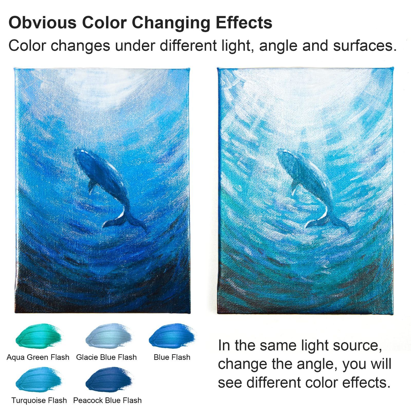 色: 20色】Shuttle Art アクリル絵の具 カメレオン色 20色セッ