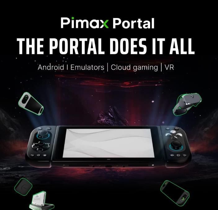 Pimax Portal ポータブルゲーム機 5.5インチ QLED 4K 画面 Android