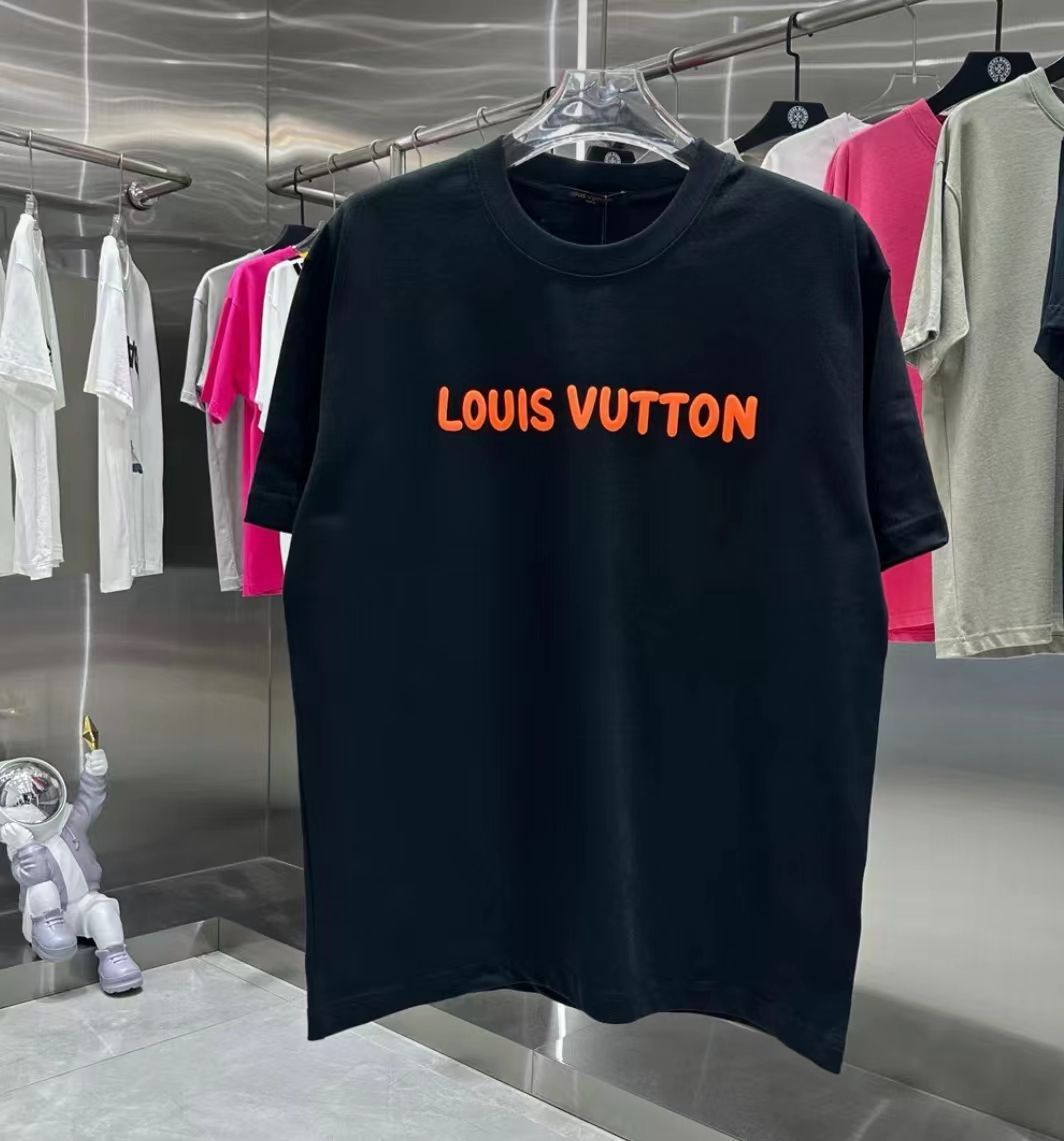 Louis Vuittonルイヴィトンカラー落書き半袖TシャツHITOROI