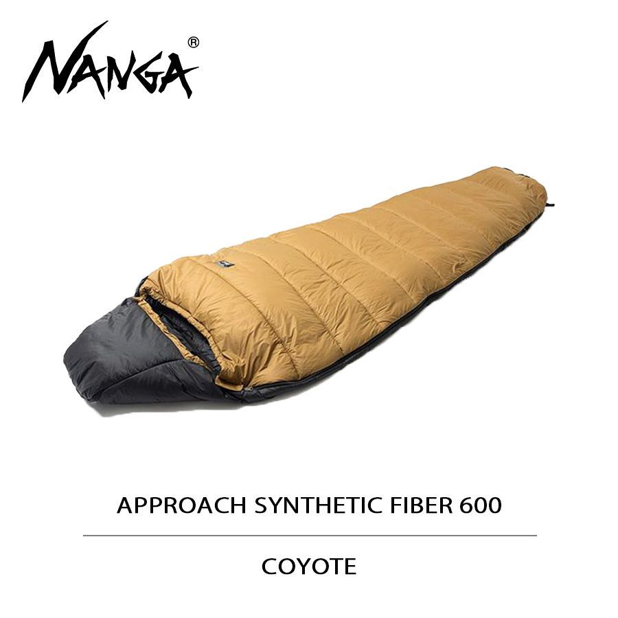 NANGA ナンガ APPROACH SYNTHETIC FIBER 600 レギュラー COYOTE ベージュ 寝袋 マミー型 キャンプ 海 車中泊