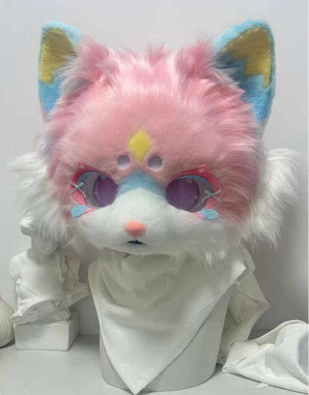 着ぐるみヘッド 猫 NO.175 ピンク 全頭ヘッド ケモノ ファースーツ ぬいぐるみ コスプレ コスチューム kigurumi