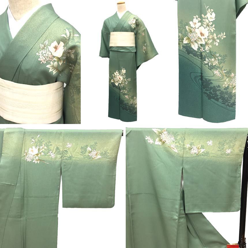 京やB069 正絹 特選 訪問着 蝋彩染作家 中嶋まさひろ 落款有り 作家物 