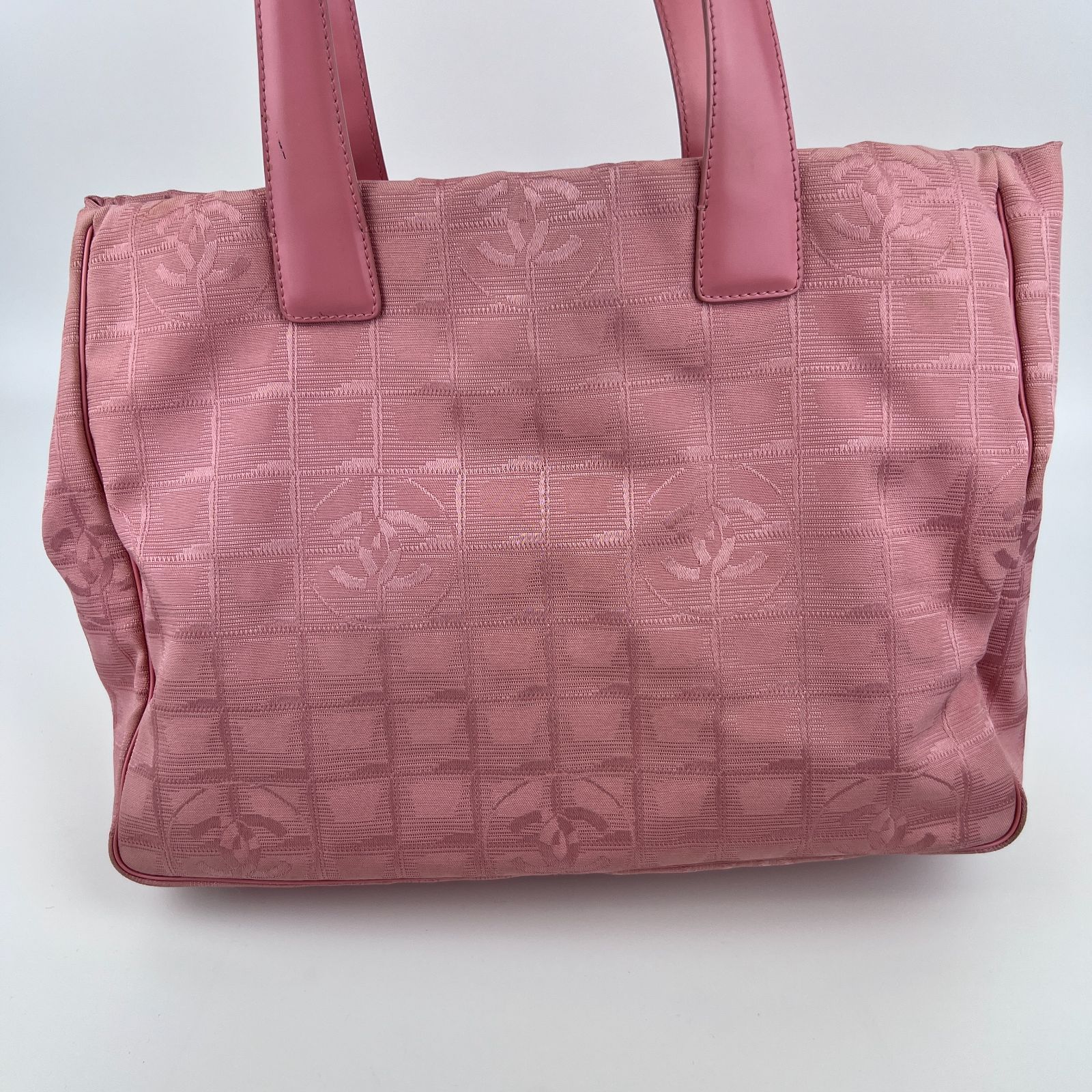 シャネル CHANEL ニュートラベルライン トートバッグ ピンク ココマーク 中古】CHANEL シャネル ココマーク ニュートラベルライン トート
